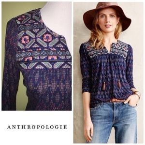 One September Embroidered Peasant Top